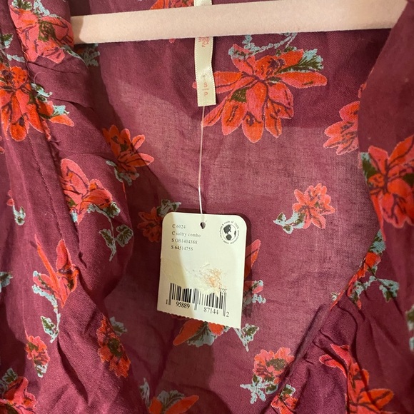 Free People Amanda‎ Ruffle Long Sleeve Top NWT - Picture 4 of 7